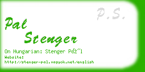 pal stenger business card